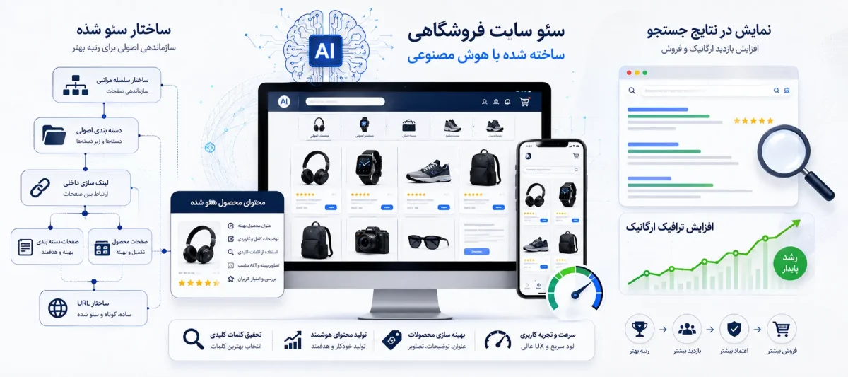 سئو سایت فروشگاهی با AI