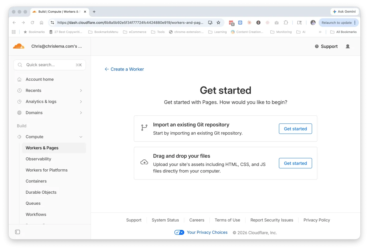 اتصال Cloudflare به Git