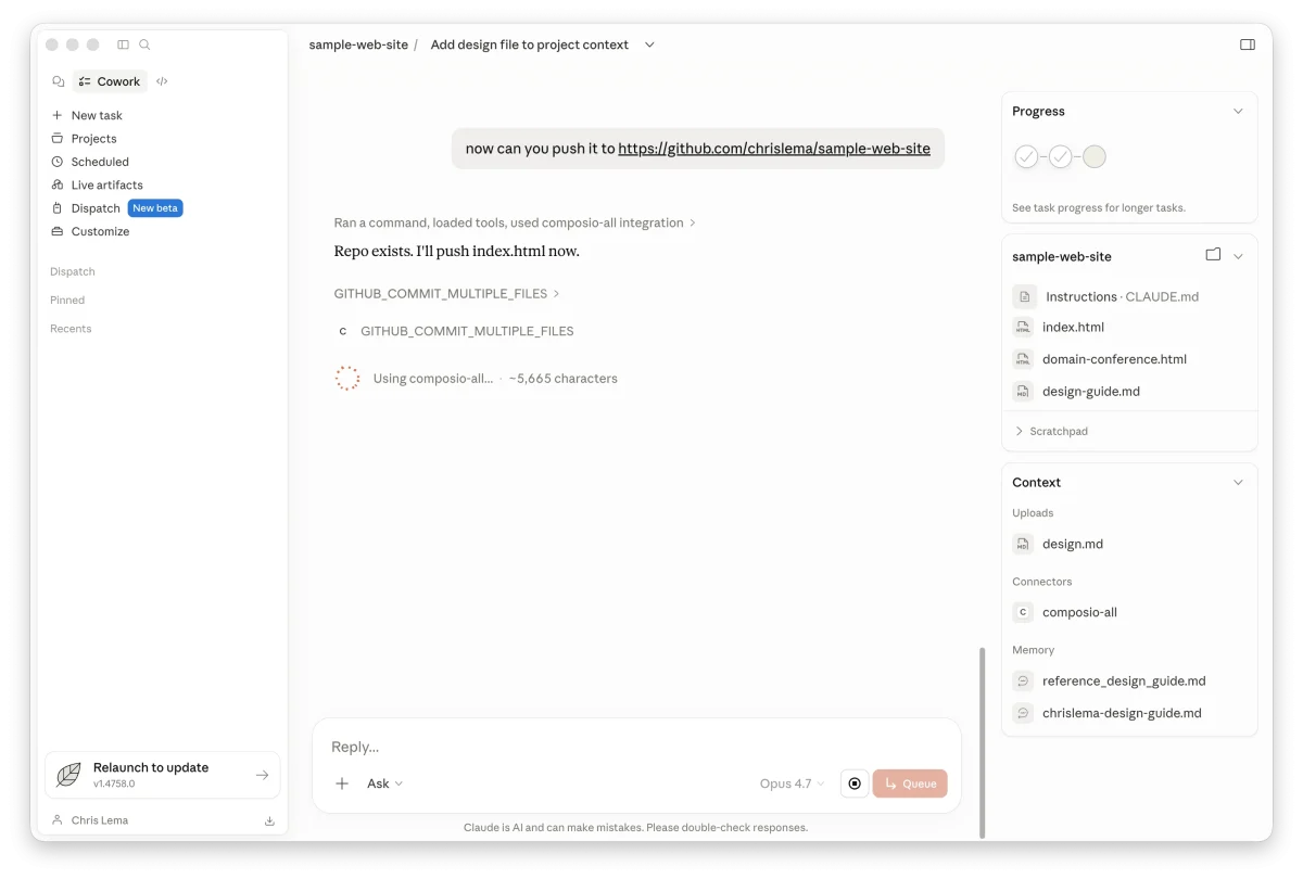 انتقال سایت طراحی شده با هوش مصنوعی به GitHub